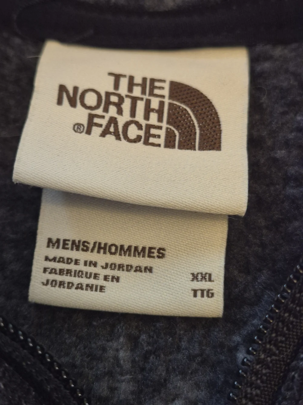 The North Face Men's Gordon Lyons  Gray & Blac Patterned Half-Zip Fleece Sweater